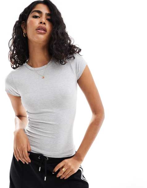 Cotton On – Grå t-shirt i jersey med rund halsringning - view 1