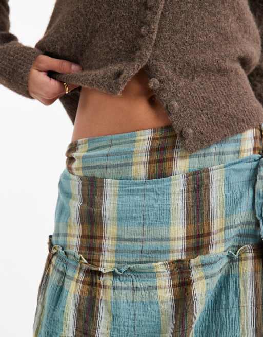 Cotton On gracie wrap midi skirt in multi freddie plaid, 2 of 5