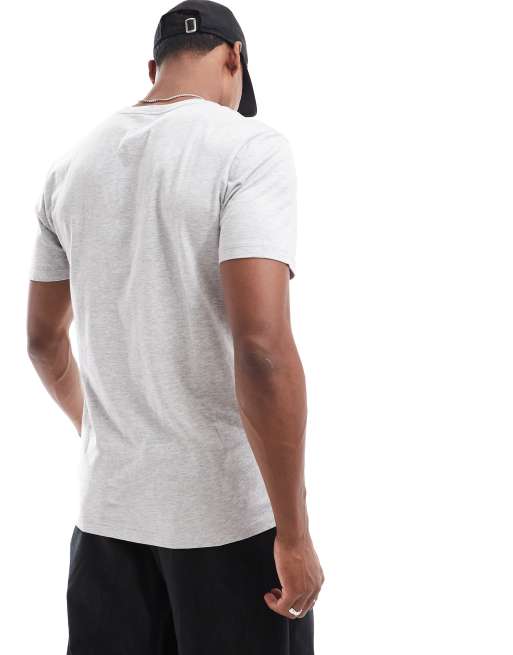 Cotton On – Gråmelerad t-shirt i henleystil med knäppning framtill, 3 av 4