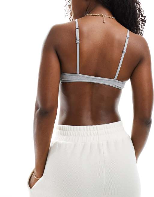 Cotton On – Gråmelerad trekantsbralette i seamless-design, 3 av 4