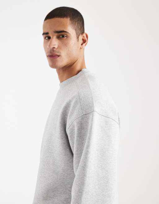 Cotton On - Gråmeleret sweater med rund hals og firkantet pasform, 4 af 5