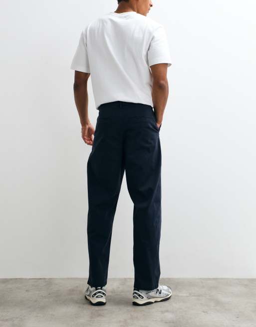 Cotton On – Granatowe luźne chinosy, 4 z 5