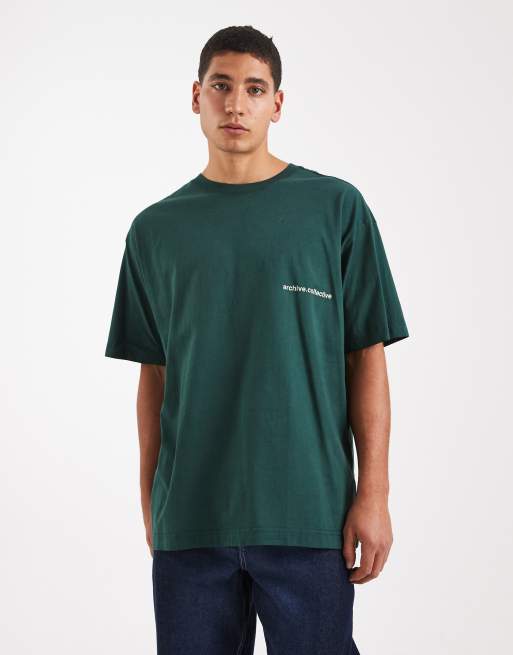 Cotton On - Grangrøn T-shirt med firkantet pasform og grafik, 3 af 5