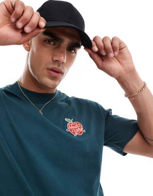 COTTON:ON COTTON ON GREEN OVERSIZED T-SHIRT WITH LOVE HEART GRAPHIC 