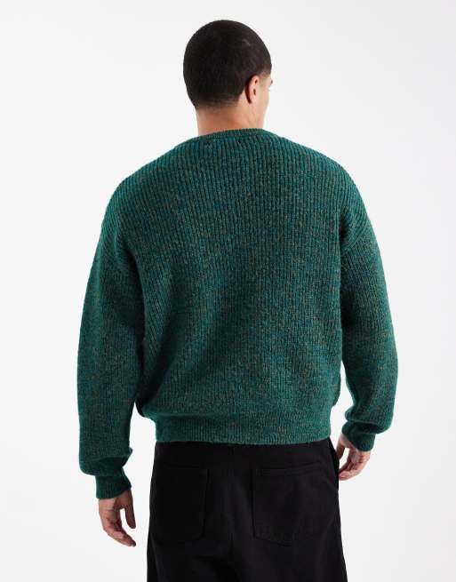 Cotton On – Grön, fluffigt stickad topp med boxig passform och rund halsringning, 3 av 5