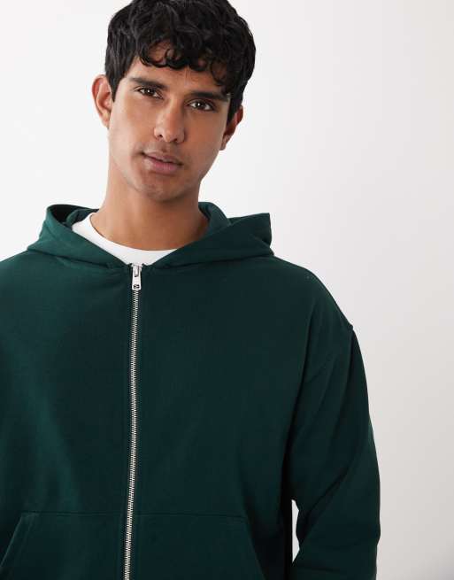 Cotton On – Grön huvtröja med dragkedja, 4 av 5