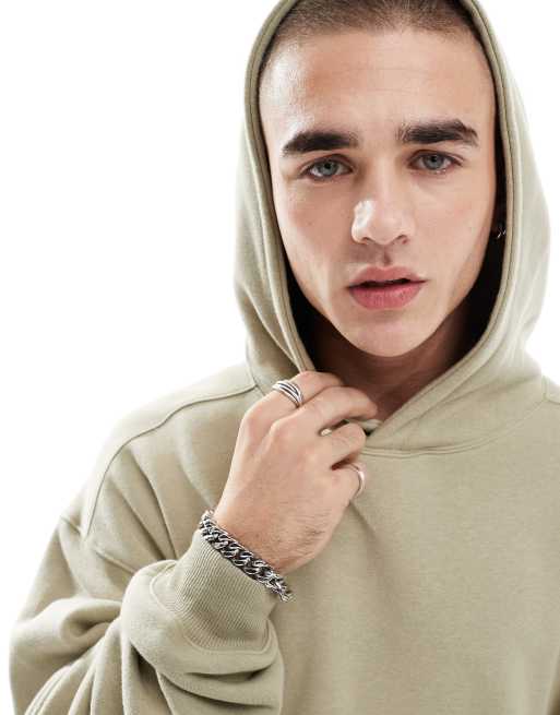 Cotton On – Grönbeige huvtröja med boxig passform, 3 av 4