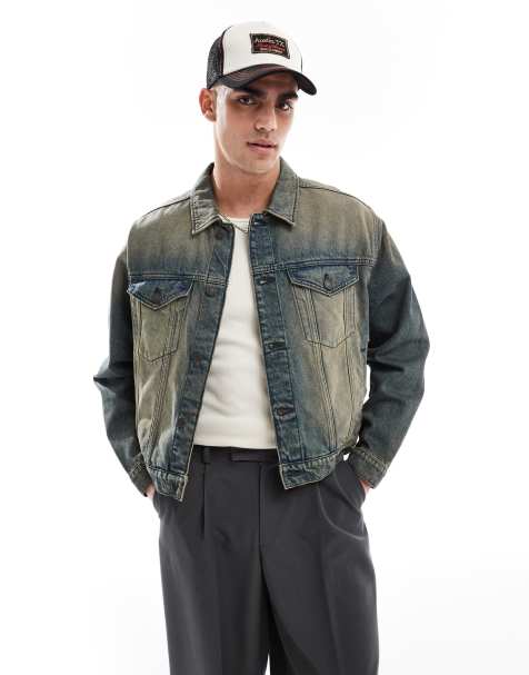 Cotton On grunge denim jacket in y2k washed blue - view 1