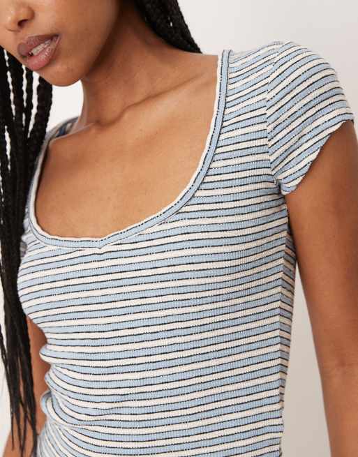 Cotton On Hailey textured short sleeve in blue , 2 of 4