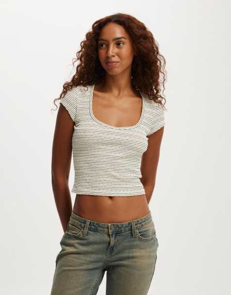 Cotton On Hailey textured short sleeve in yellow - YELLOW