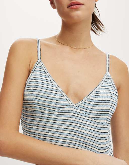 Cotton On Hailey v neck cami in blue  - MBLUE, 3 of 4