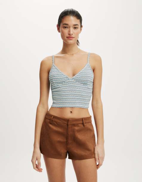 Cotton  On Hailey v neck cami in blue  - view 1