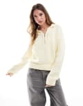 [Cotton On] Cotton On half zip collared sweater in lemon icing-Yellow XL Lemon icing