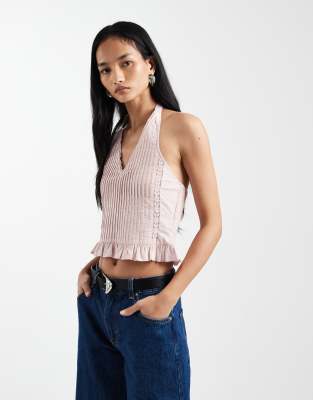 Cotton On Halter Neck Top In Purple