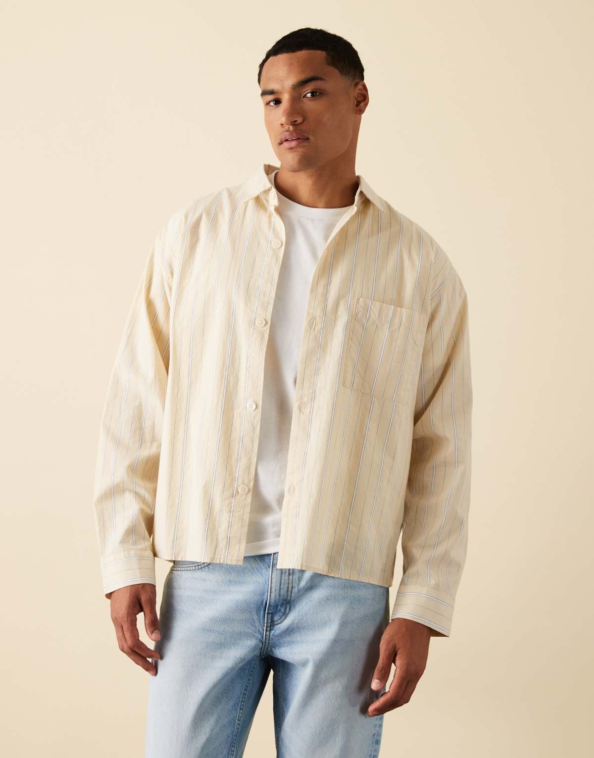 Cotton On hampton long sleeve shirt in white shirt