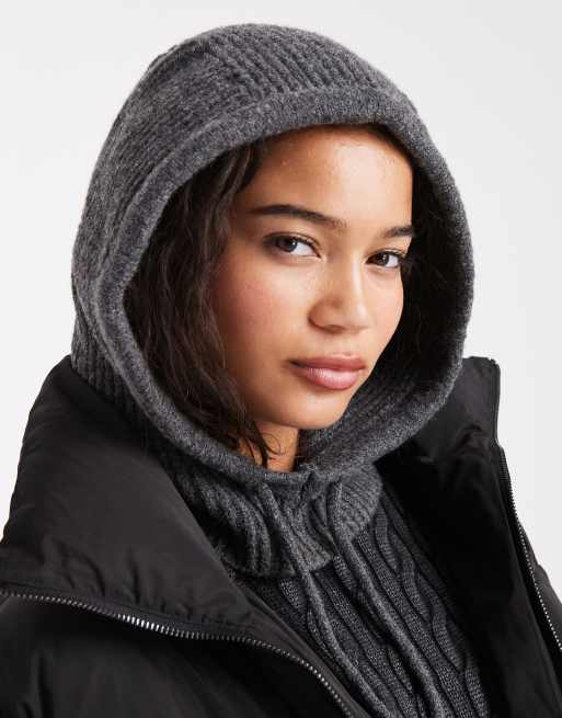 Cotton On hanky hood scarf in black, 3 of 3