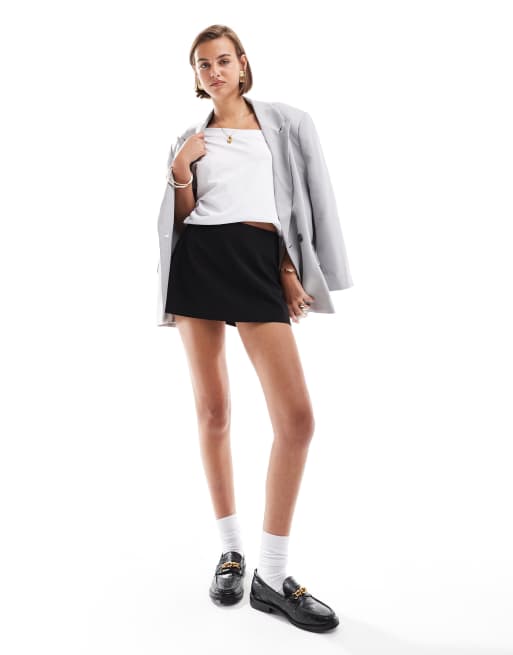 Cotton On Harper suiting mini skirt in black | ASOS