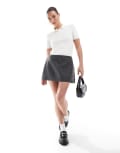 [Cotton:On] Cotton On Harper suiting mini skirt in charcoal-Grey 10 GREY