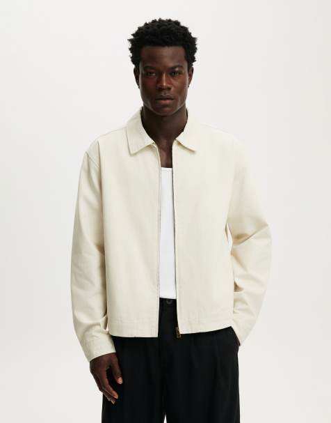 Cotton On Harrington jacket in off-white - view 1