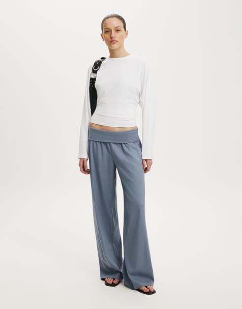 Cotton On Haven fold over pant in blue - view 1