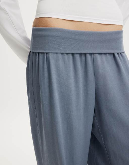 Cotton On Haven fold over pant in blue, 3 of 4