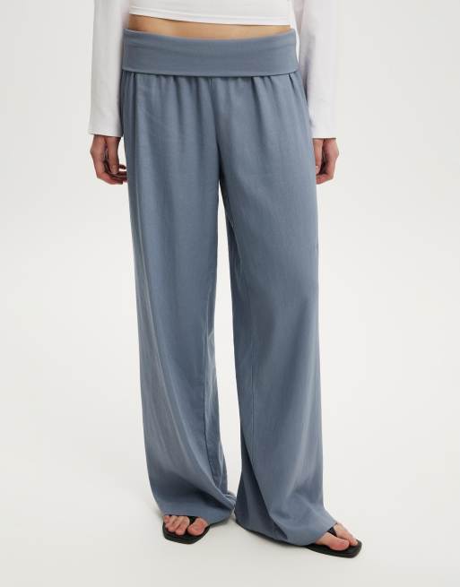 Cotton On Haven fold over pant in blue, 4 of 4