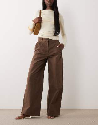 Haven - Hose in dunklem Eichenbraun mit weitem Bein Braun 6