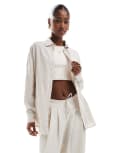 [Cotton:On] Cotton On Haven long sleeve linen-blend shirt in beige-Neutral 14 BEIGE