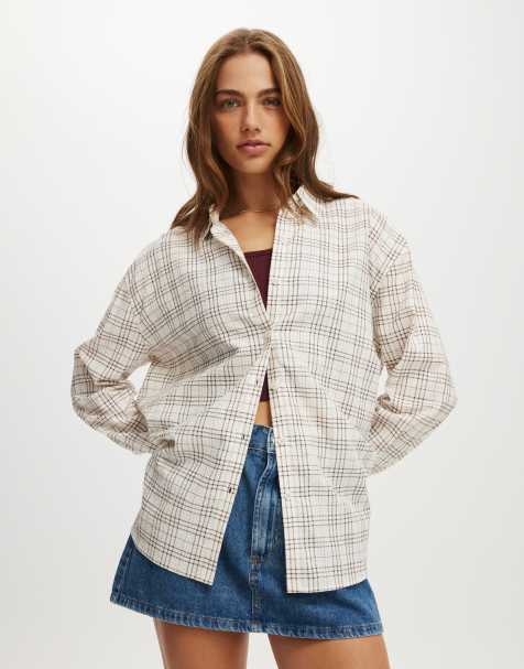 Cotton On Haven long sleeve shirt in beige