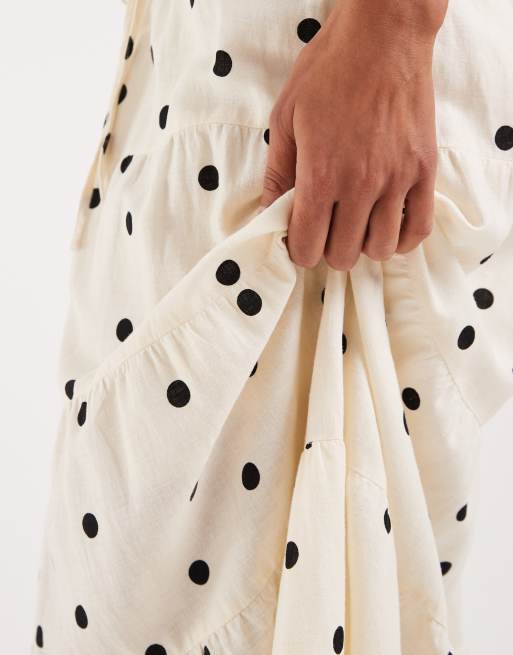 Cotton On - Haven - Maxi rok met stroken en sami stippenprint, 5 van 5