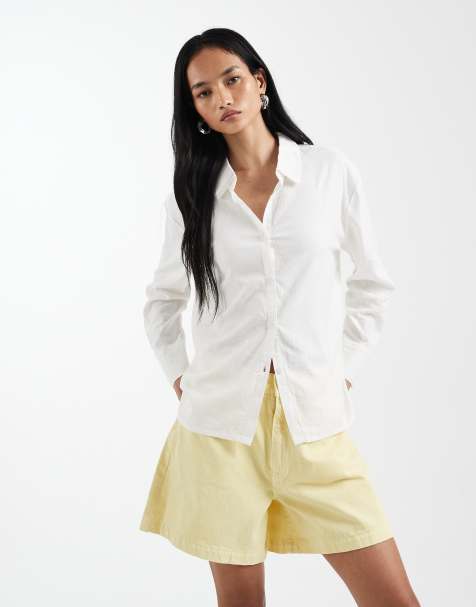 Cotton On haven oversized dad shirt in white - view 1