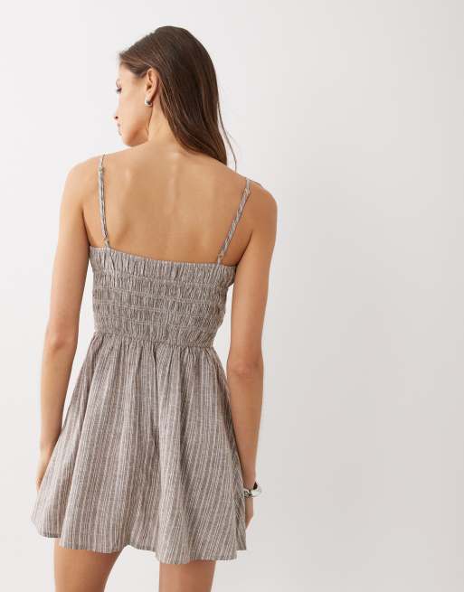 Cotton On - Haven - Robe courte à fines bretelles - Truffe à fines rayures, 3 de 4