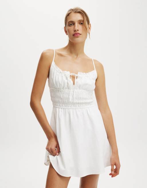 Cotton On Haven strappy mini dress in white, 4 of 4
