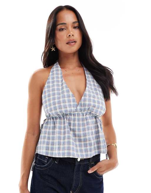 Cotton  On Haven tie side halter top in multi 