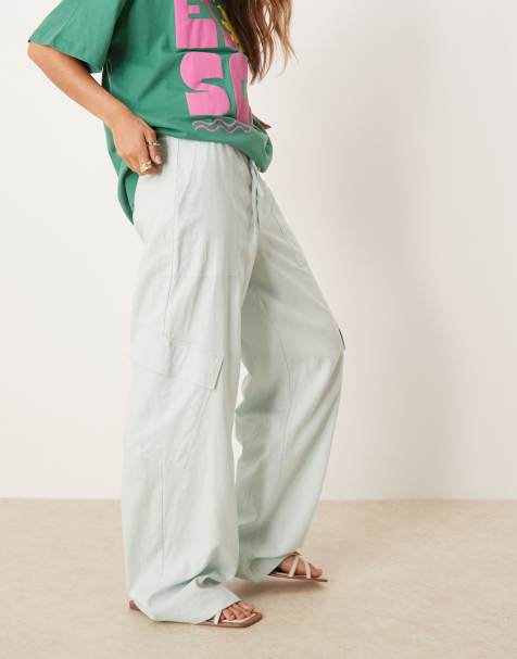 Cotton On Haven utility pant in green 