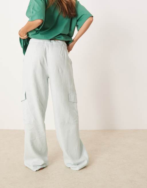 Cotton On Haven utility pant in green , 4 of 5