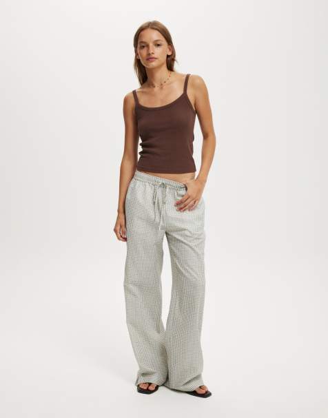 Cotton On Haven wide leg linen blend pants in multi - view 1