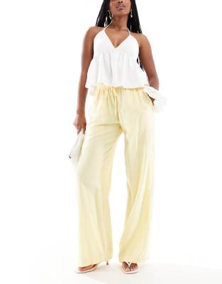 Cotton:on Cotton On Haven Wide Leg Linen Look Pants