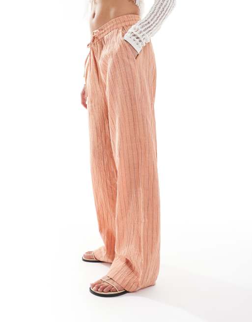 Cotton On Haven wide leg linen mix pants in multi , 2 of 5