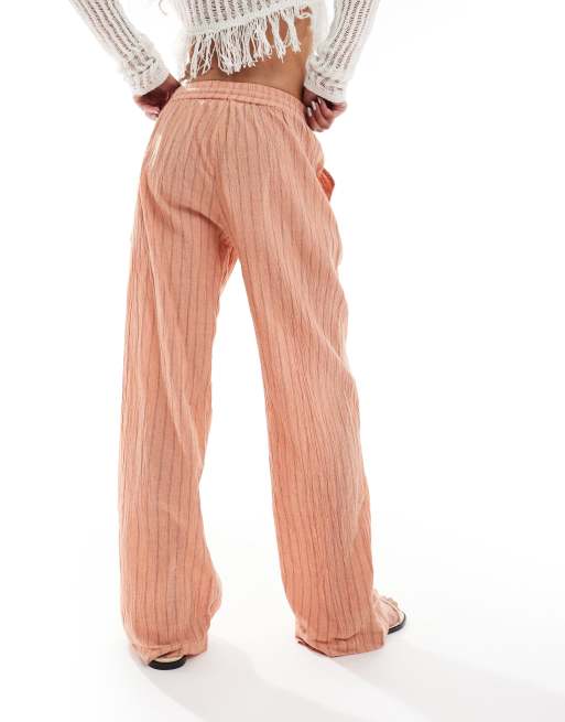 Cotton On Haven wide leg linen mix pants in multi , 4 of 5