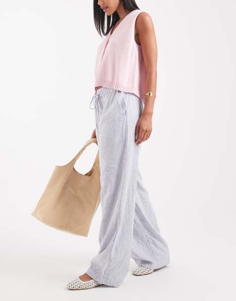 Cotton  On Haven wide leg pant in blue - view 1
