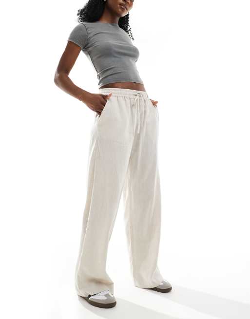 Cotton On Haven wide leg pant in natural