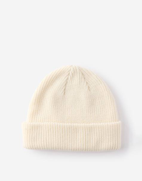Cotton On Heavy knit beanie in creampuff - view 1