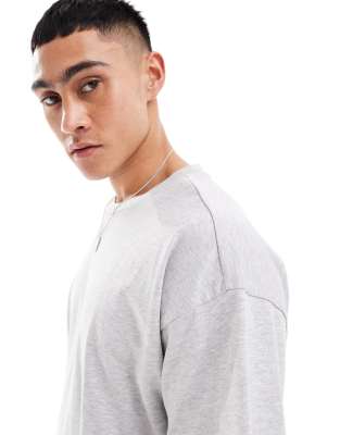 COTTON:ON COTTON ON HEAVY WEIGHT BOXY T-SHIRT 2 PACK GRAY AND WHITE 