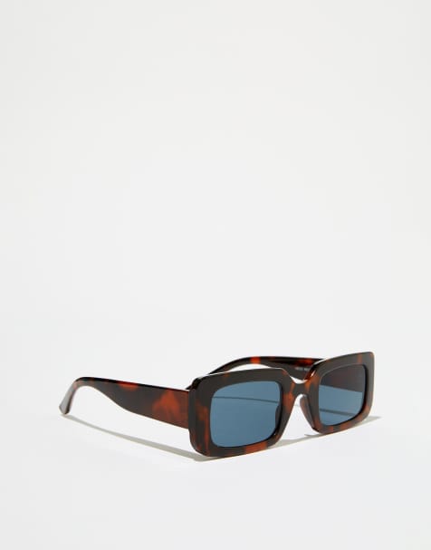Cotton On Heidi rectangle sunglasses in brown - view 1