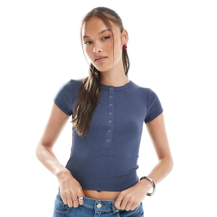 売れ筋商品|||コットンオン カットソー トップス レディース Women's Christy Henley Tee Collegiate navy Christy Henley Tee