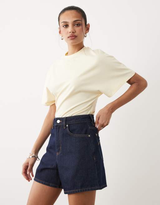 Cotton On high 90s denim shorts in aries blue, 2 of 5