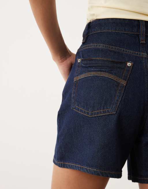 Cotton On high 90s denim shorts in aries blue, 4 of 5