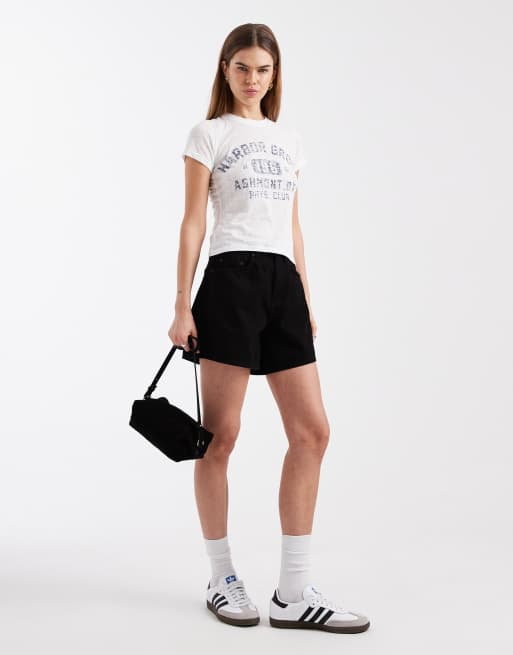 Cotton On high rise 90s denim shorts in aquarius black, 2 of 5