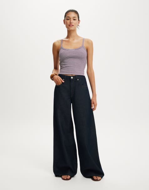 Cotton On High rise wide jean in blue - view 1